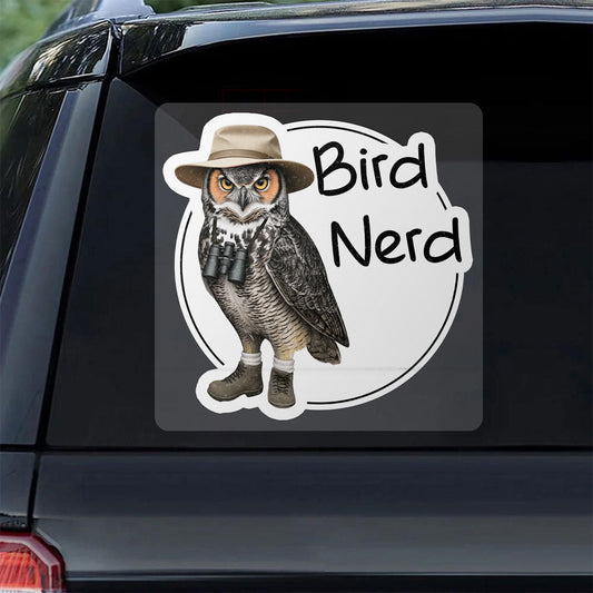 Bird Nerd Funny Bird Watcher Twitcher Gift for Bird Lover Personalized Car Sticker Decal