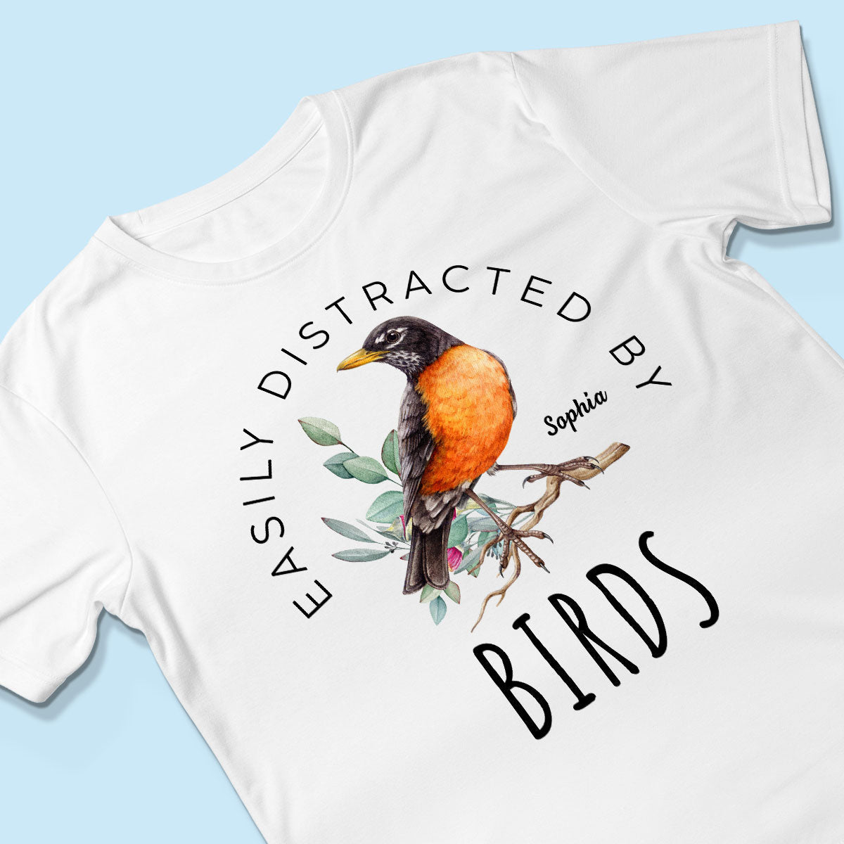 Bird Lady Easily Distracted By Birds Bird Watcher Shirt, Twitcher Shirt Personalized Shirt, Gift for Bird Lover
